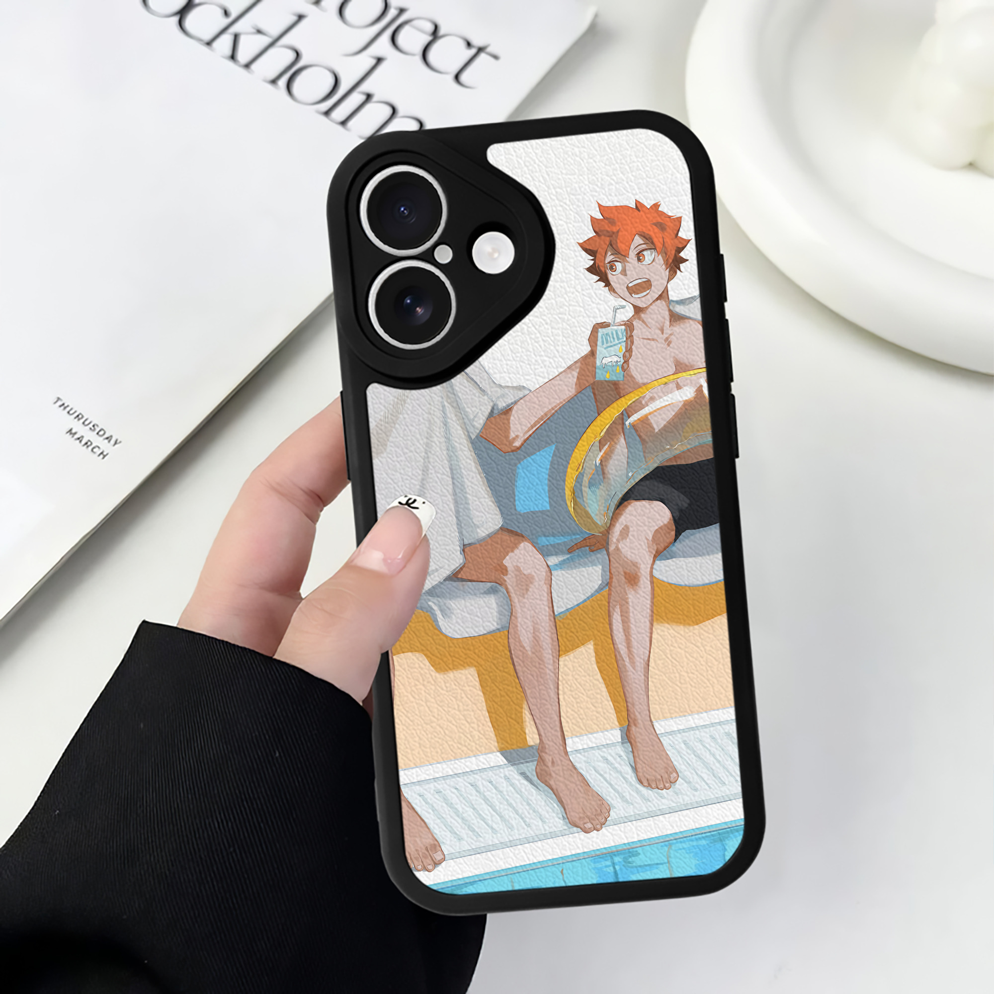 （画像用） ハイキュー!! Haikyu!! 【iPhone 16シリーズ対応】シリコンスマホケース（レザー調） 材質：シリコン